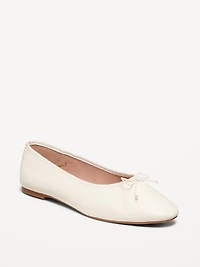 Faux-Leather Ballet Flats