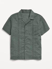 Short-Sleeve Textured Pocket Shirt for Boys