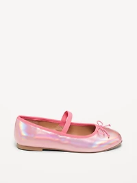 Shiny Metallic Ballet Flats for Girls