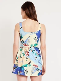 Matte Side-Tie Swim Dress