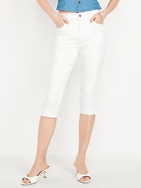 High-Waisted Rockstar Slim Capri Jeans