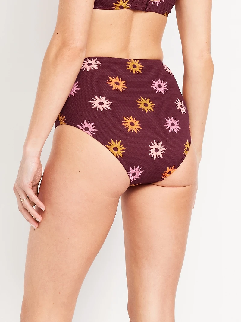 High-Waisted Bikini Swim Bottoms