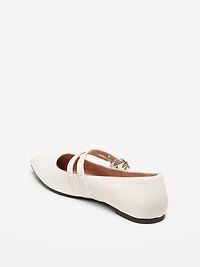 Double-Buckle Mary Jane Flats