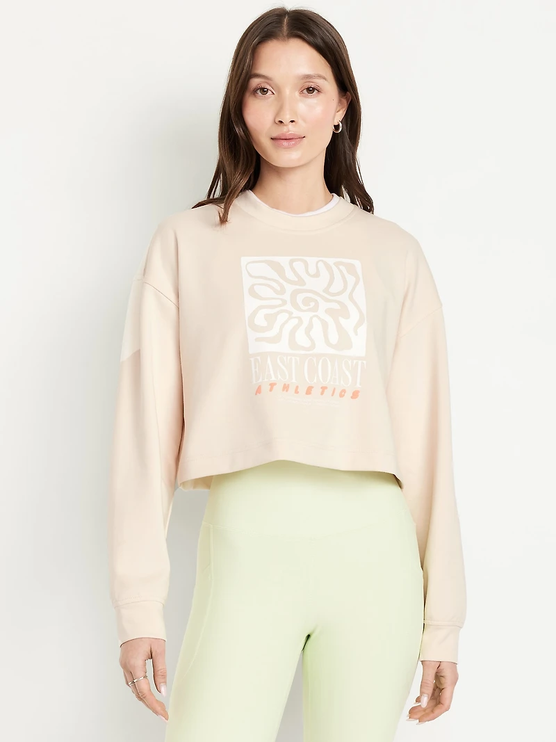 Dynamic Fleece Oversized Crop Sweatshirt