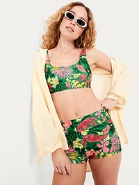 Matte Scoop-Neck Bikini Swim Top