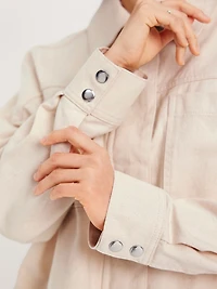 Canvas Crop Utility Jacket