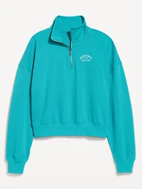 SoComfy Oversized Logo Half-Zip Sweatshirt
