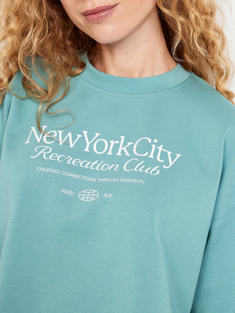 Dynamic Fleece Oversized Crop Sweatshirt