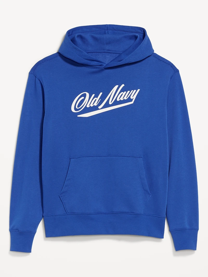 Oversized Logo Pullover Hoodie for Men