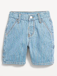 Printed Baggy Carpenter Jean Shorts for Toddler Boys
