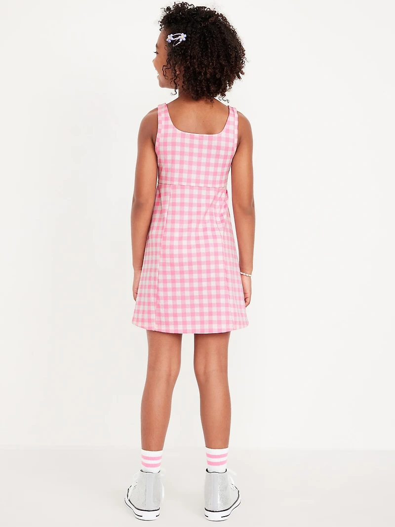 Printed Sleeveless Swing Dress for Girls