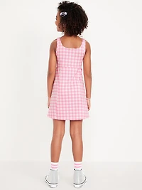Printed Sleeveless Swing Dress for Girls