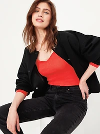 Long-Sleeve Ribbed Sweater
