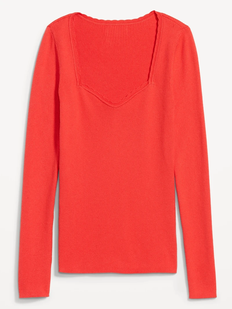 Long-Sleeve Ribbed Sweater