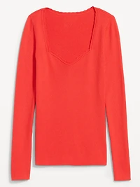 Long-Sleeve Ribbed Sweater
