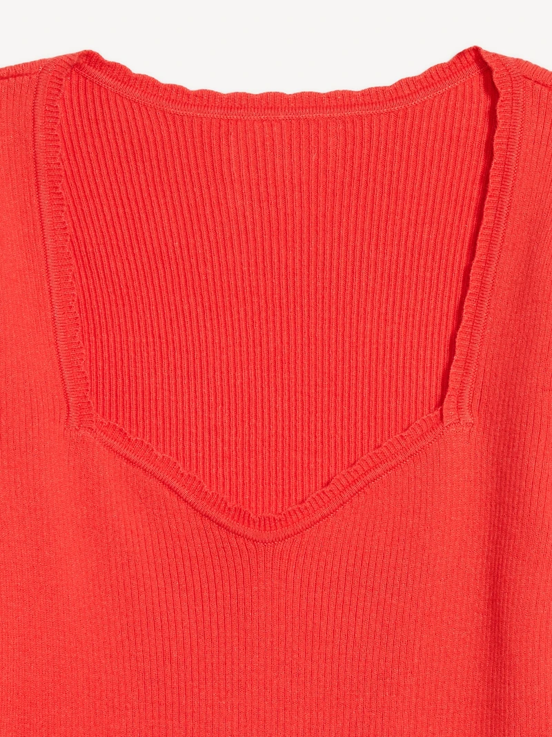 Long-Sleeve Ribbed Sweater
