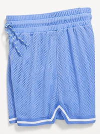 High-Waisted Mesh Basketball Shorts for Girls