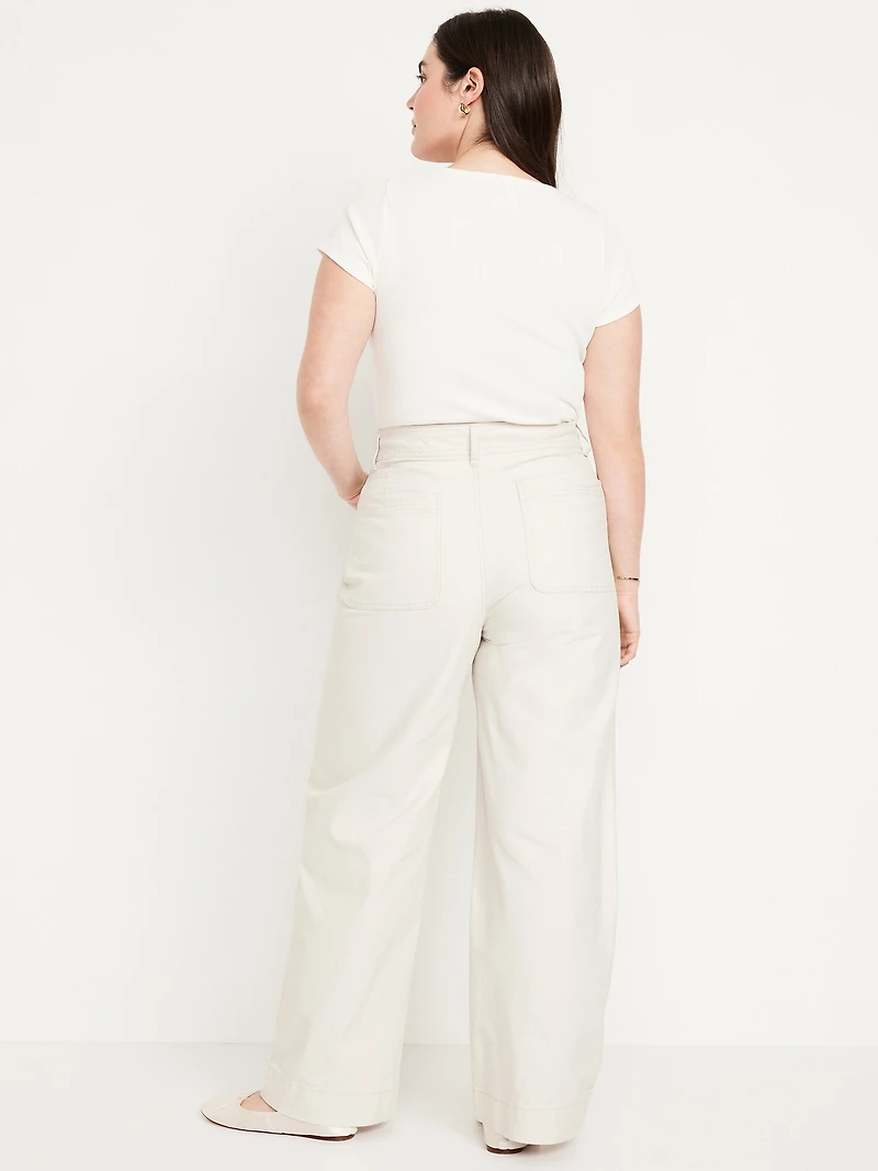 Extra High-Waisted Mariner Wide-Leg Pants