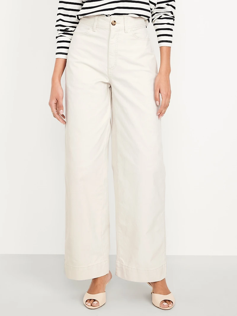 Extra High-Waisted Mariner Wide-Leg Pants