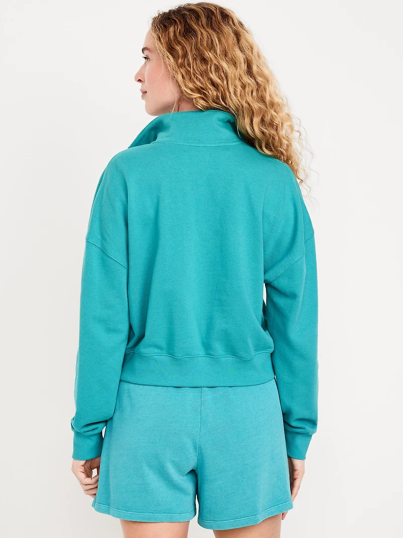SoComfy Oversized Logo Half-Zip Sweatshirt