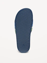 Gender-Neutral Faux-Leather Pool Slide Sandals for Kids