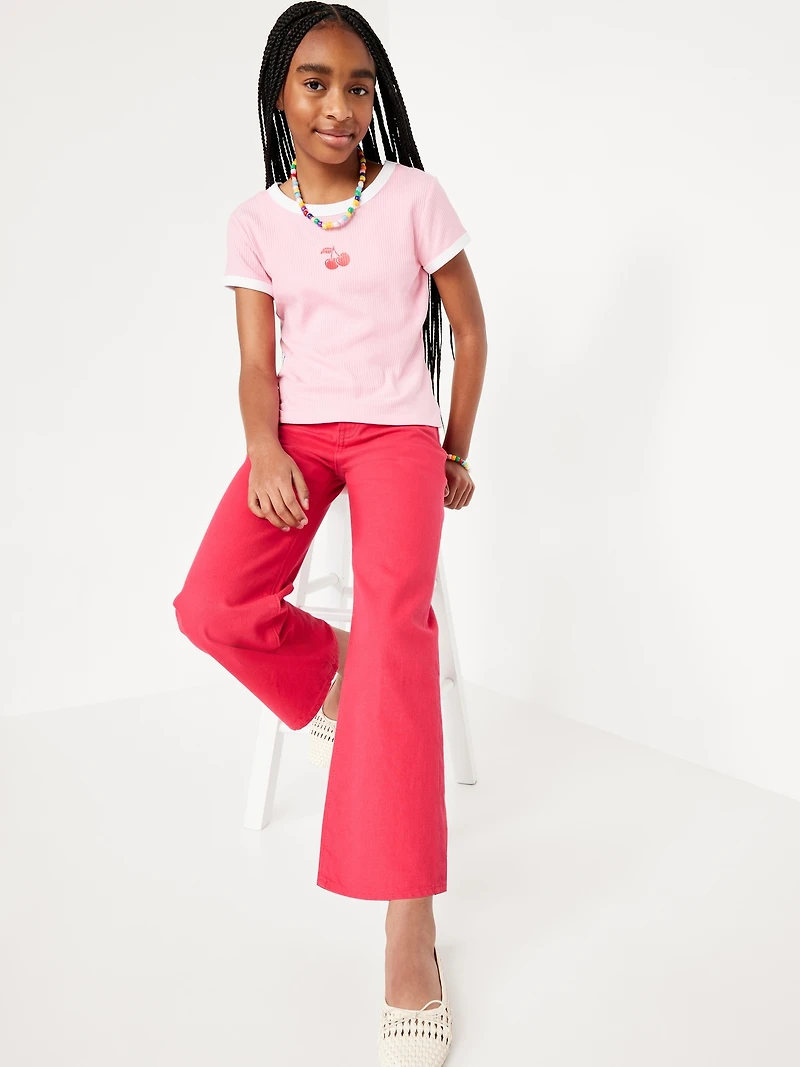 High-Waisted Baggy Wide-Leg Jeans for Girls