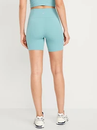 High-Waisted StudioSmooth Biker Shorts -- 6-inch inseam