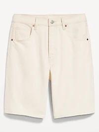 Mid-Rise Baggy Jean Bermuda Shorts -- 9-inch inseam
