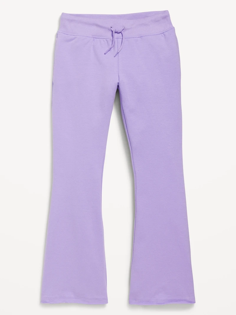 Mid-Rise Flare-Leg Fleece Sweatpants for Girls