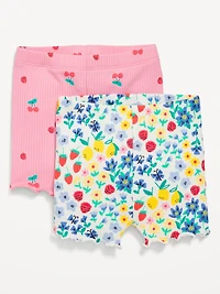 Rib-Knit Biker Shorts 2-Pack for Baby