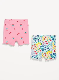 Rib-Knit Biker Shorts 2-Pack for Baby