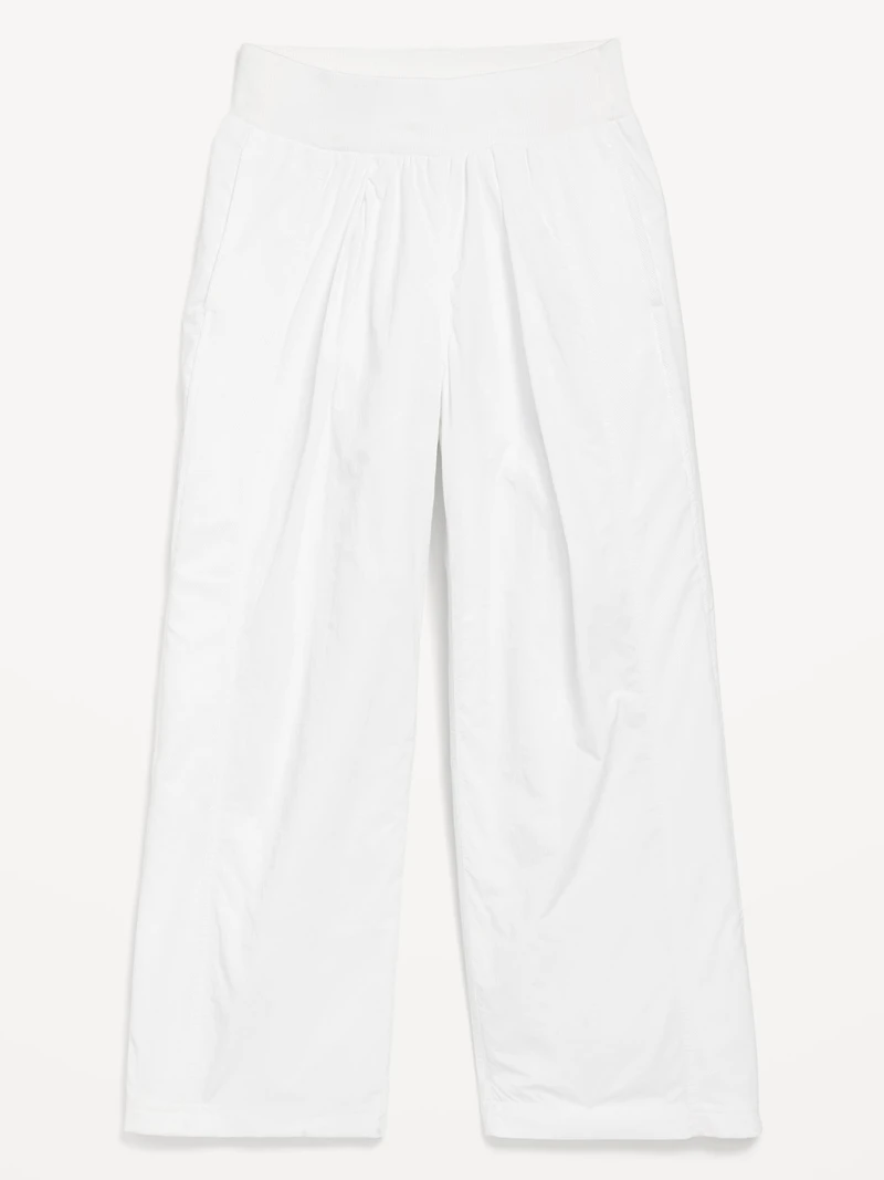 High-Waisted Crinkle Wide-Leg Pants for Girls