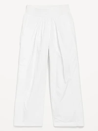 High-Waisted Crinkle Wide-Leg Pants for Girls