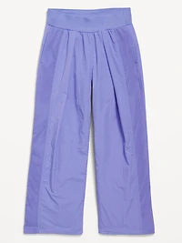 High-Waisted Crinkle Wide-Leg Pants for Girls