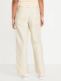 Loose High-Waisted Carpenter Pants for Girls