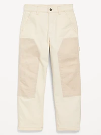 Loose High-Waisted Carpenter Pants for Girls