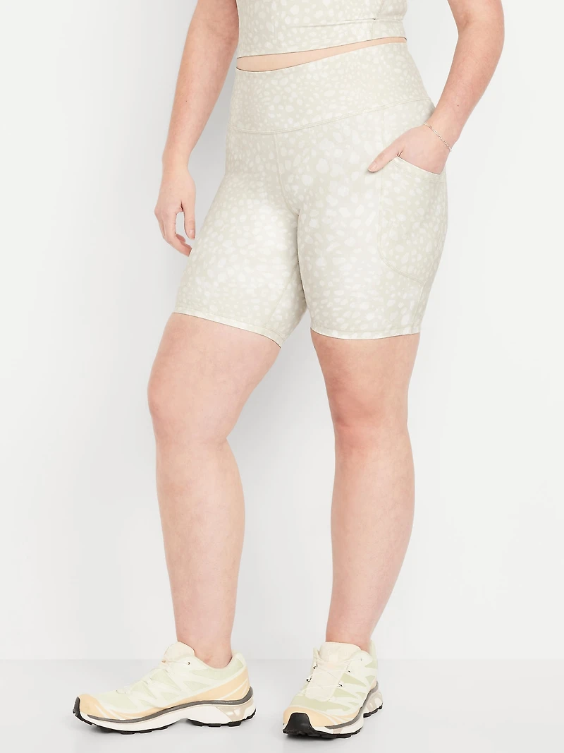 High-Waisted PowerSoft Biker Shorts -- 8-inch inseam