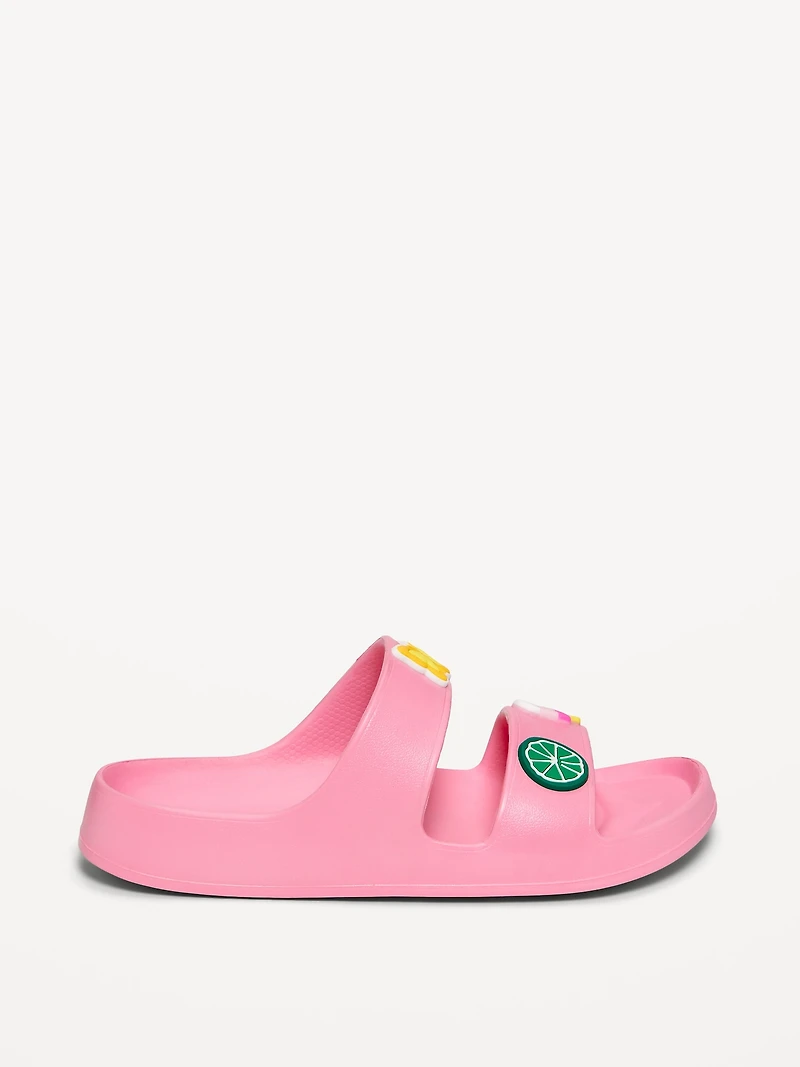 Double-Strap Slide Sandals for Girls