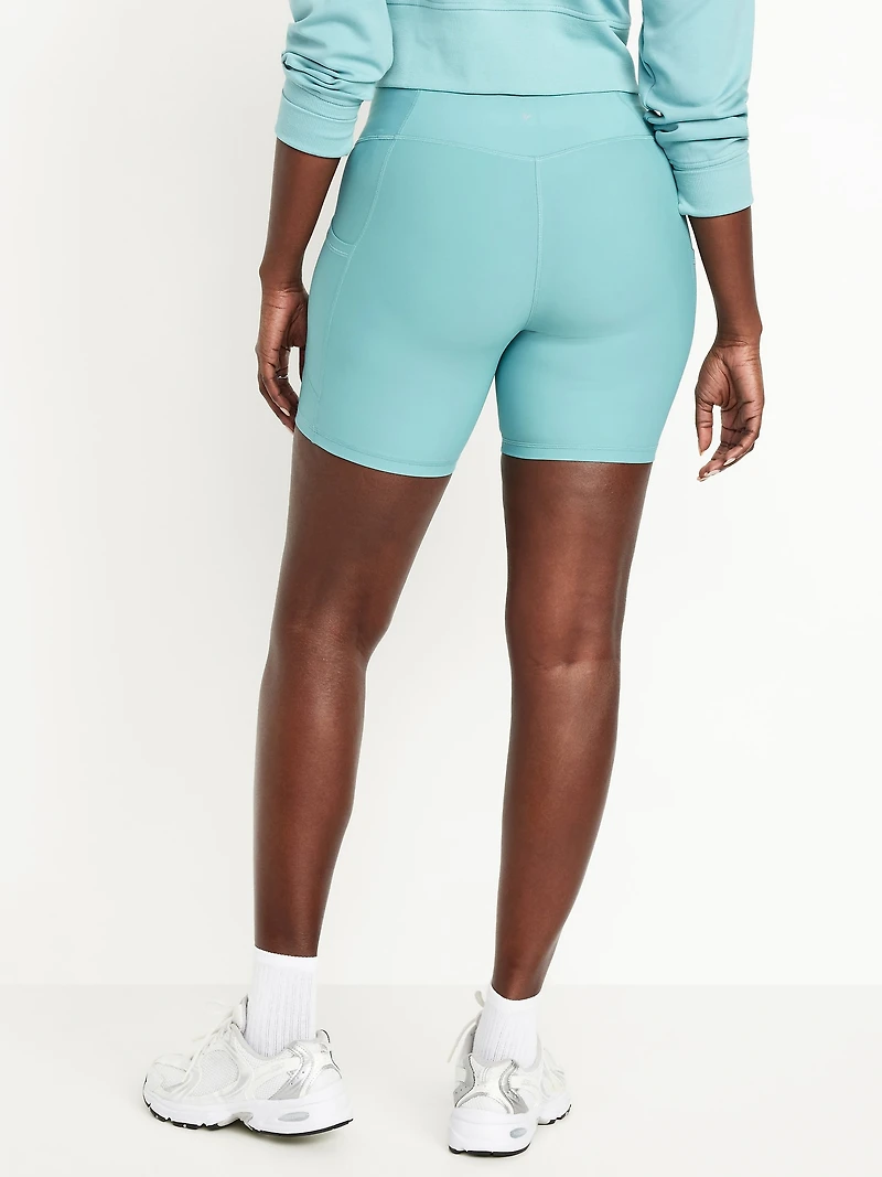 High-Waisted PowerSoft Biker Shorts -- 6-inch inseam