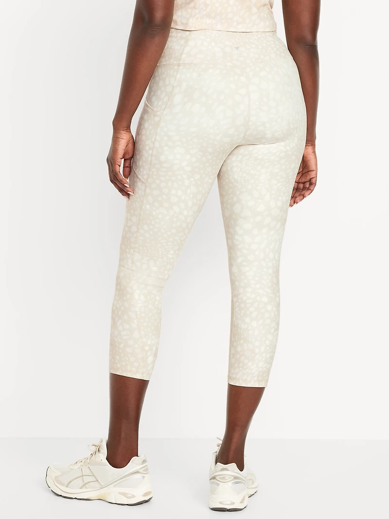 High-Waisted PowerSoft Crop Pocket Leggings