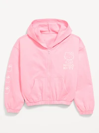 Graphic Zip-Front Hoodie for Girls