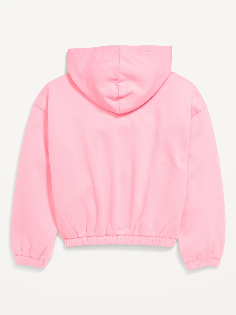 Graphic Zip-Front Hoodie for Girls