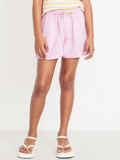 High-Waisted Pull-On Twill Shorts for Girls