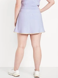 High-Waisted PowerSoft Faux-Wrap Skort