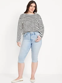 High-Waisted Rockstar Slim Capri Jeans