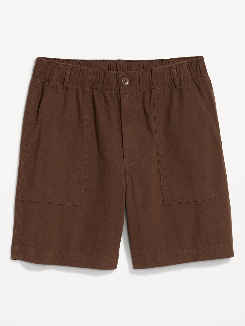 Crepe Workwear Shorts -- 7-inch inseam