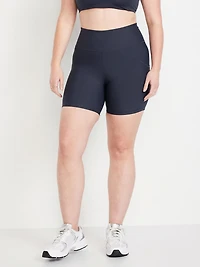 High-Waisted PowerSoft Biker Shorts -- 6-inch inseam