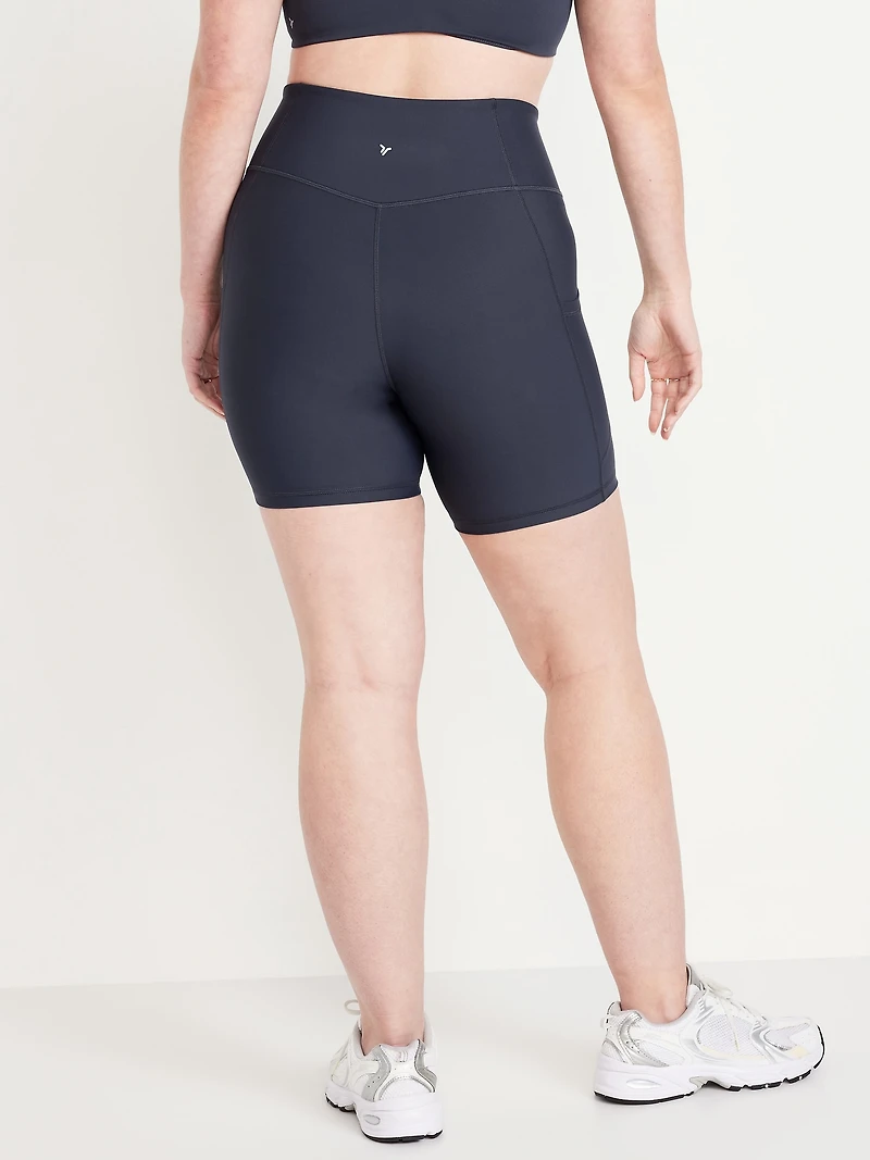 High-Waisted PowerSoft Biker Shorts -- 6-inch inseam