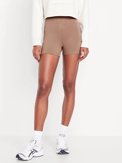 High-Waisted Biker Shorts -- 4-inch inseam