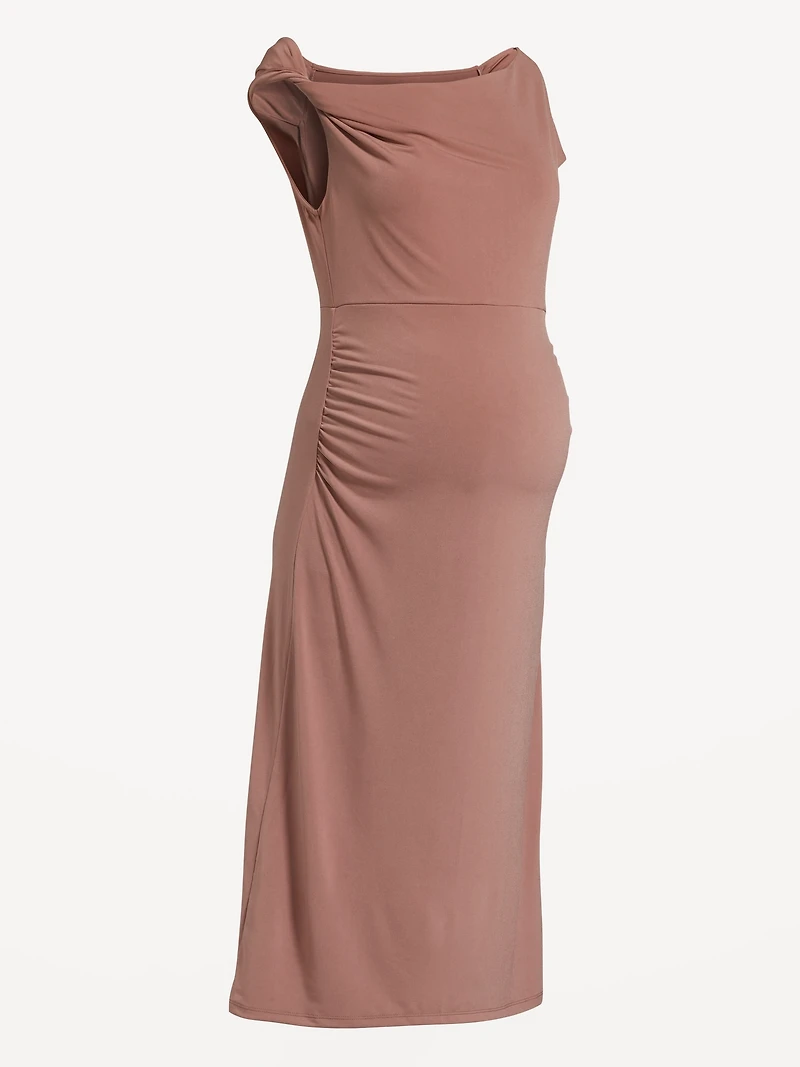 Robe longue de maternité à épaules asymétriques Moments signés Old Navy